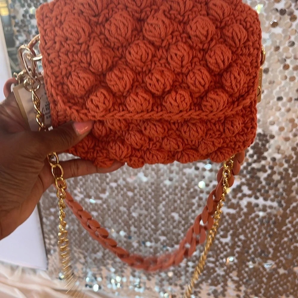 Stylish Orange Sunglasses with‎ Gold Chain